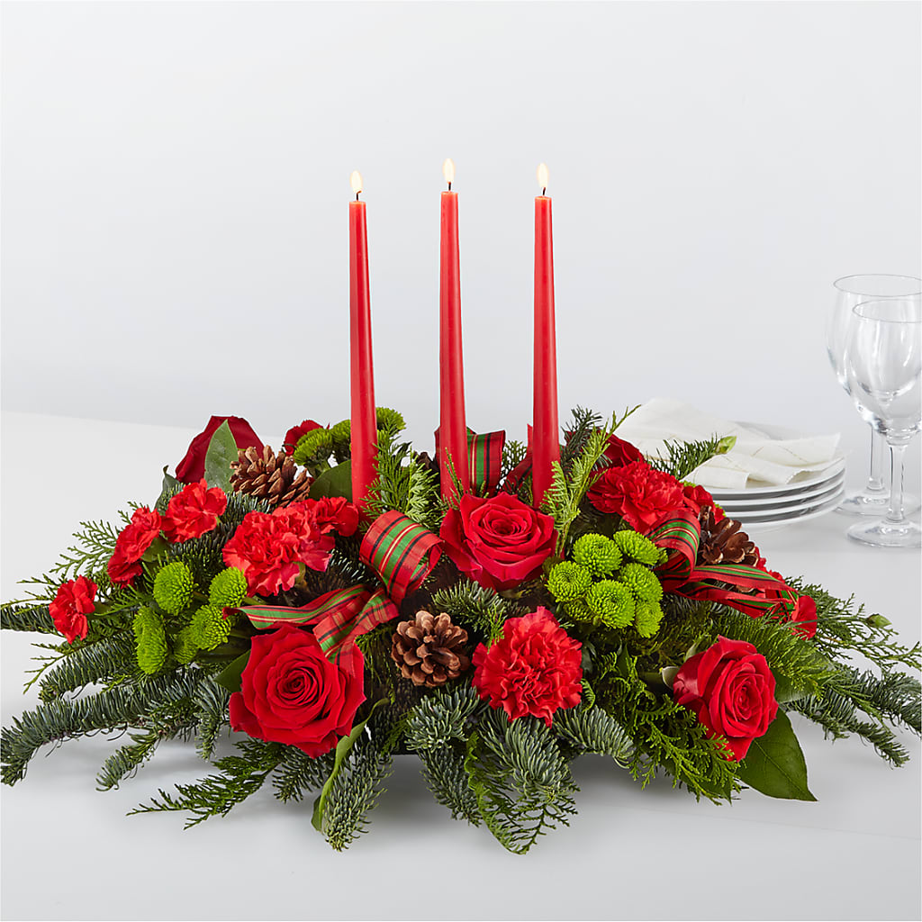 By the Candlelight Centerpiece – Bulldog Flowers, Athens GA