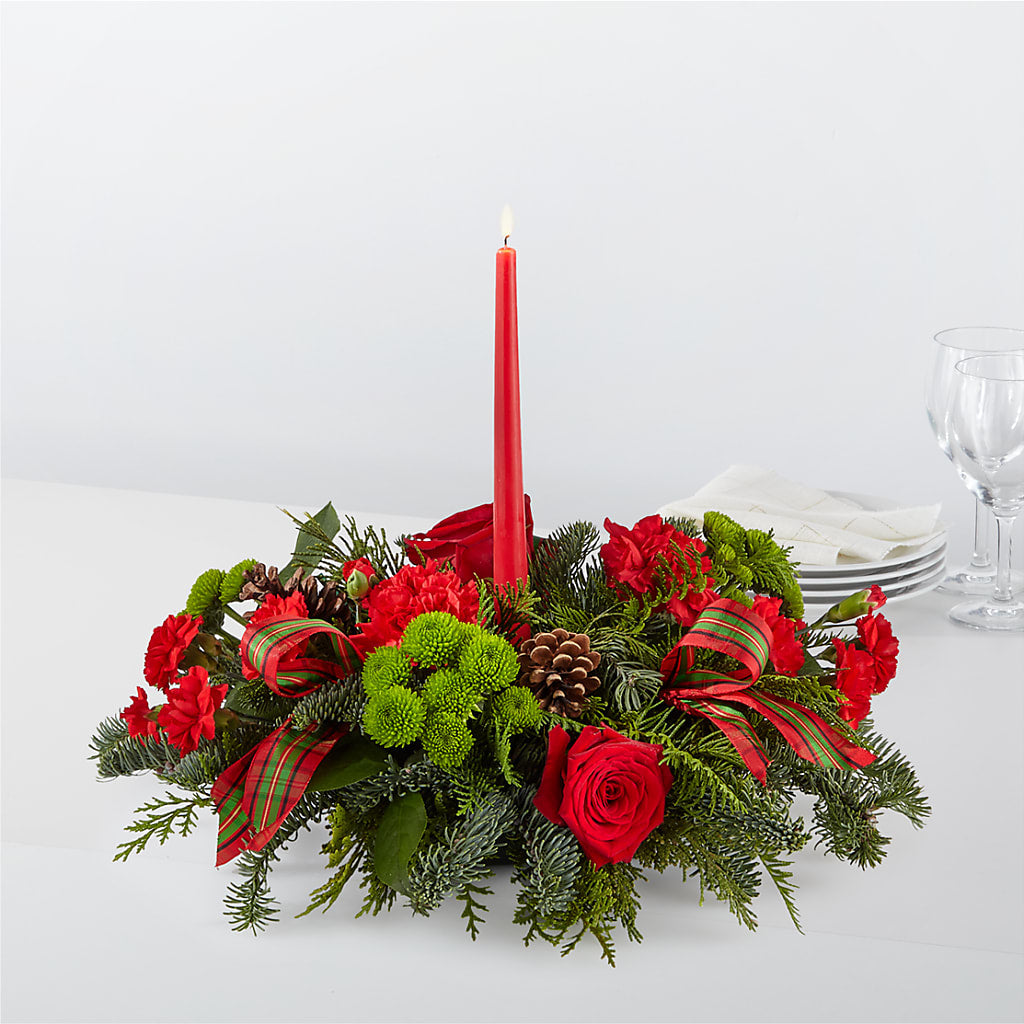 By the Candlelight Centerpiece – Bulldog Flowers, Athens GA