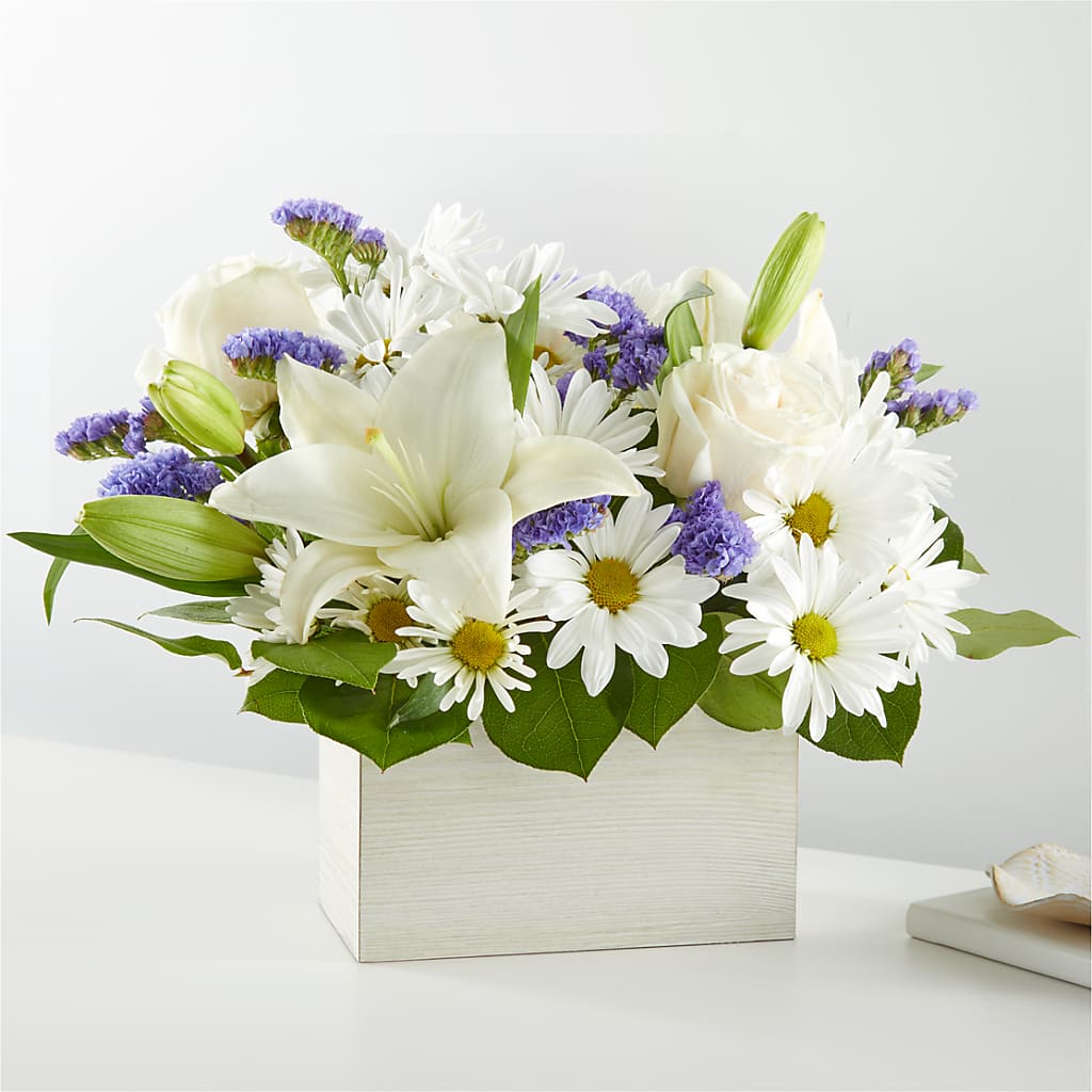 Beyond Blue Box Bouquet – Bulldog Flowers, Athens GA