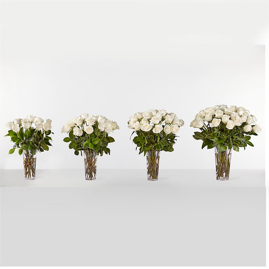 Long Stem White Rose Bouquet – Bulldog Flowers, Athens GA