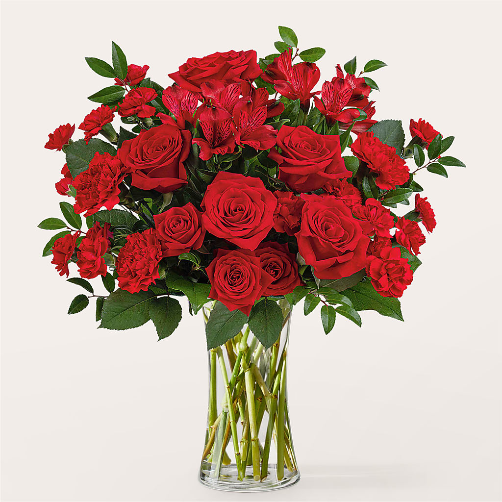 Brilliant Ruby Bouquet – Bulldog Flowers, Athens GA