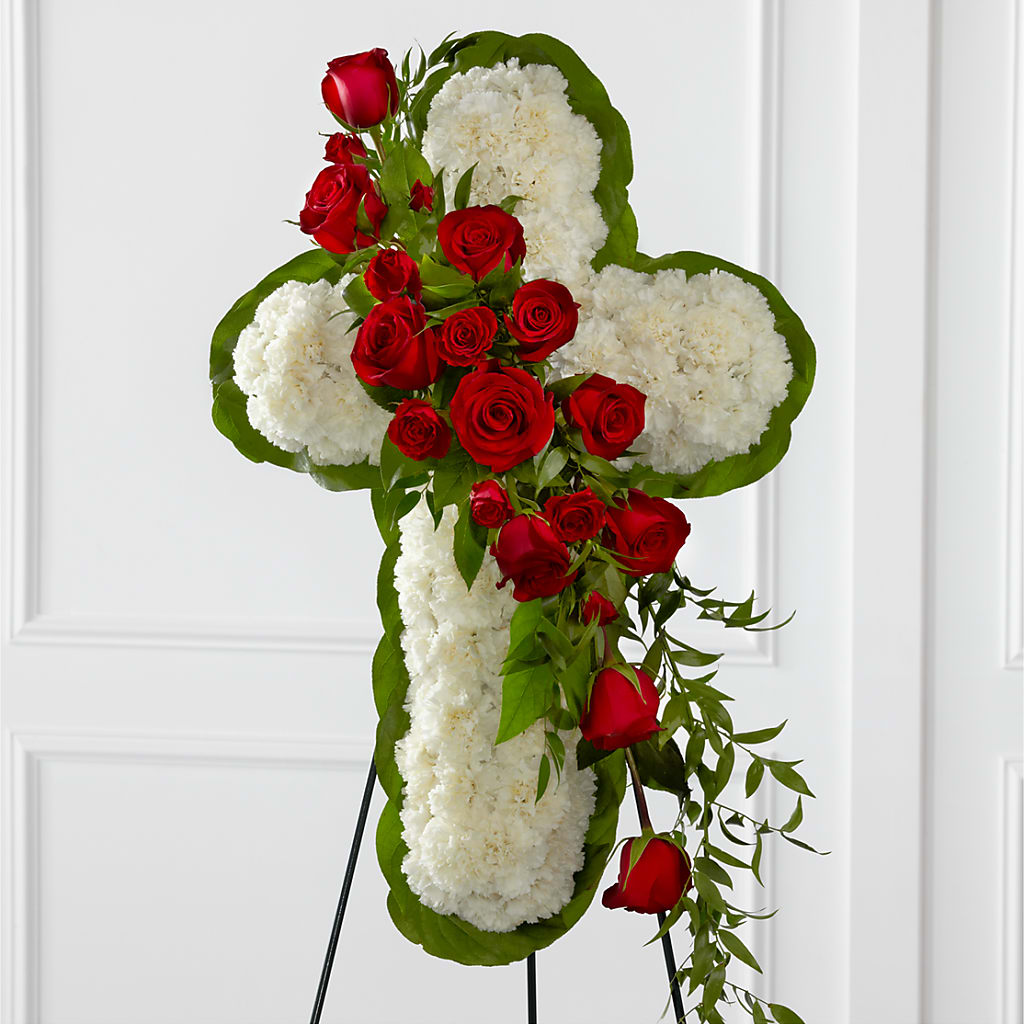 Floral Cross Easel – Bulldog Flowers, Athens GA