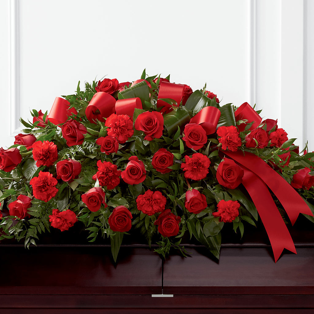 Tribute of Life Casket Spray – Bulldog Flowers, Athens GA