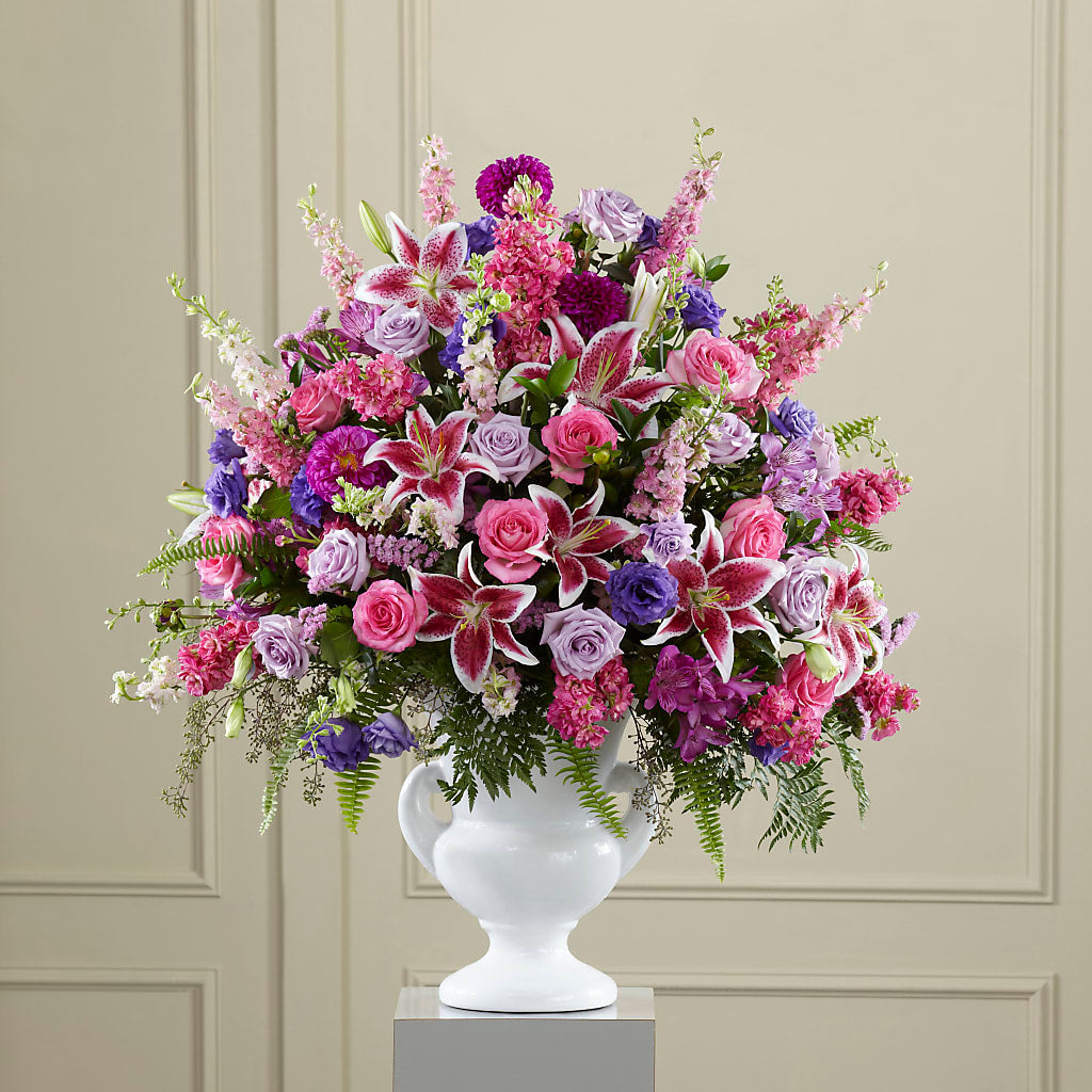Peaceful Tribute Arrangement – Bulldog Flowers, Athens GA