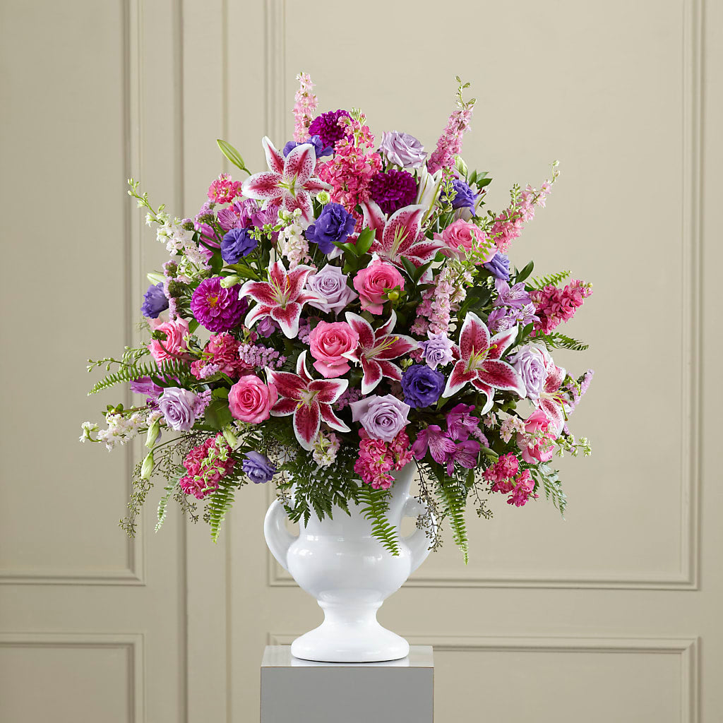 Peaceful Tribute Arrangement – Bulldog Flowers, Athens GA