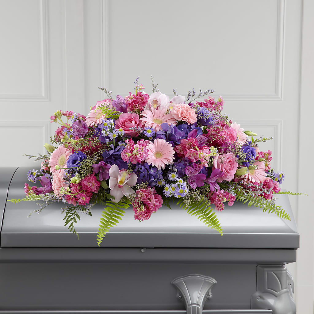 Glorious Garden Casket Spray – Bulldog Flowers, Athens GA