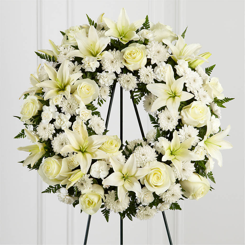Treasured Tribute Wreath – Bulldog Flowers, Athens GA