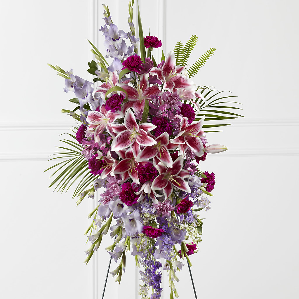 Tender Touch Standing Spray – Bulldog Flowers, Athens GA