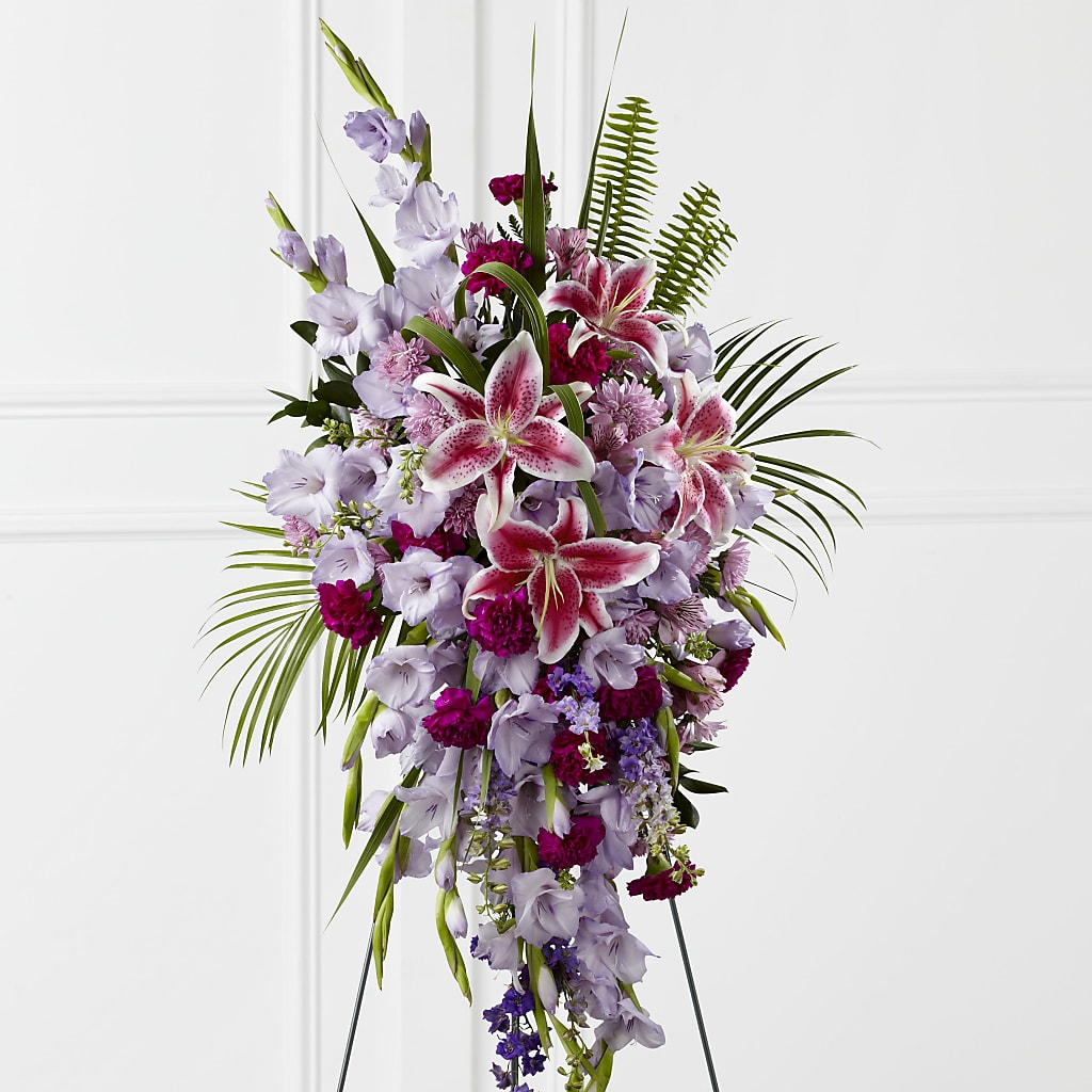 Tender Touch Standing Spray – Bulldog Flowers, Athens GA