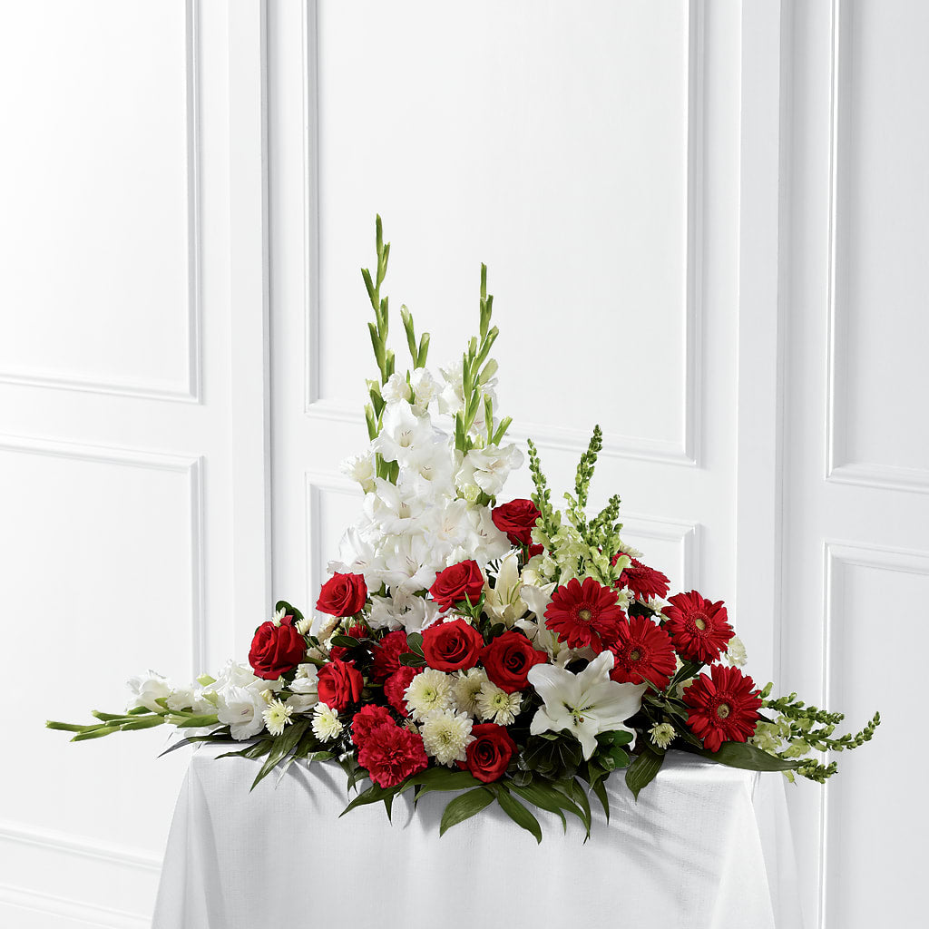 Crimson & White Arrangement – Bulldog Flowers, Athens GA