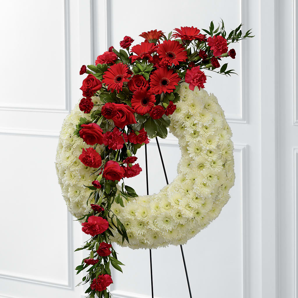 Graceful Tribute Wreath – Bulldog Flowers, Athens GA