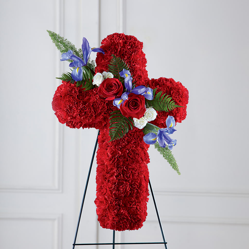 Faithful Hero Floral Cross – Bulldog Flowers, Athens GA