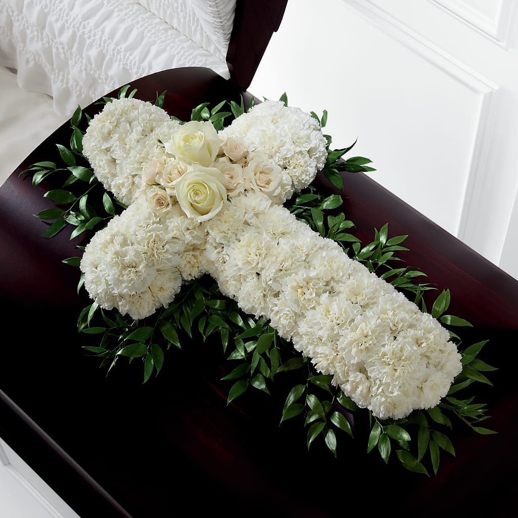 Peaceful Memories Casket Spray (Standard) – Bulldog Flowers, Athens GA