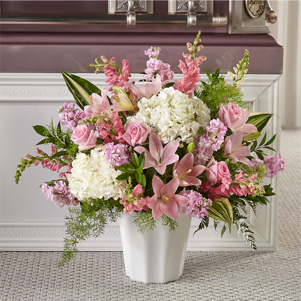 Simply Serene Floor Basket – Bulldog Flowers, Athens GA