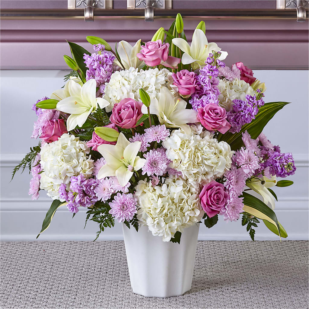 Heaven Sent Floor Basket – Bulldog Flowers, Athens GA