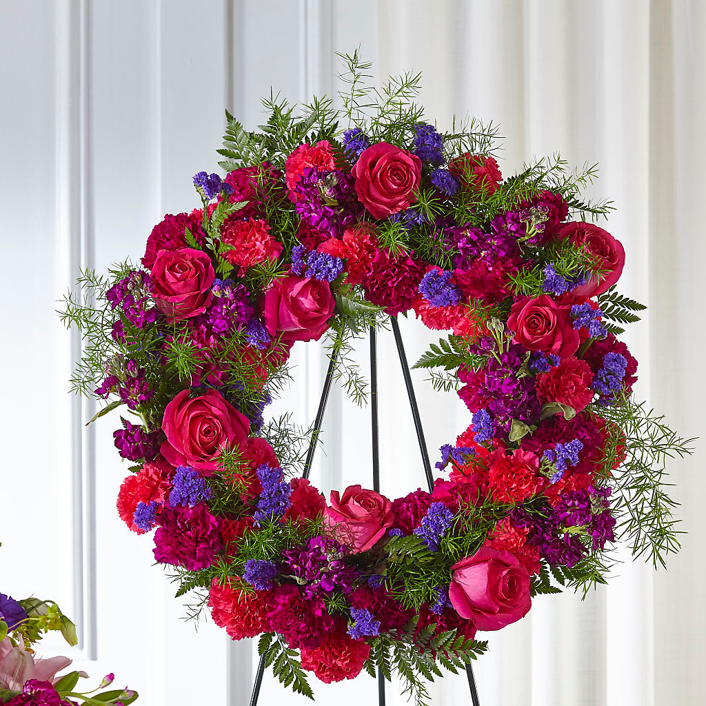 Calming Colors Wreath – Bulldog Flowers, Athens GA