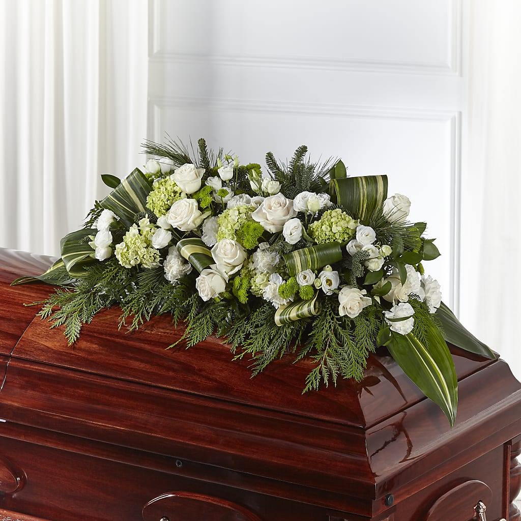 Hopeful Gesture Casket Spray – Bulldog Flowers, Athens GA