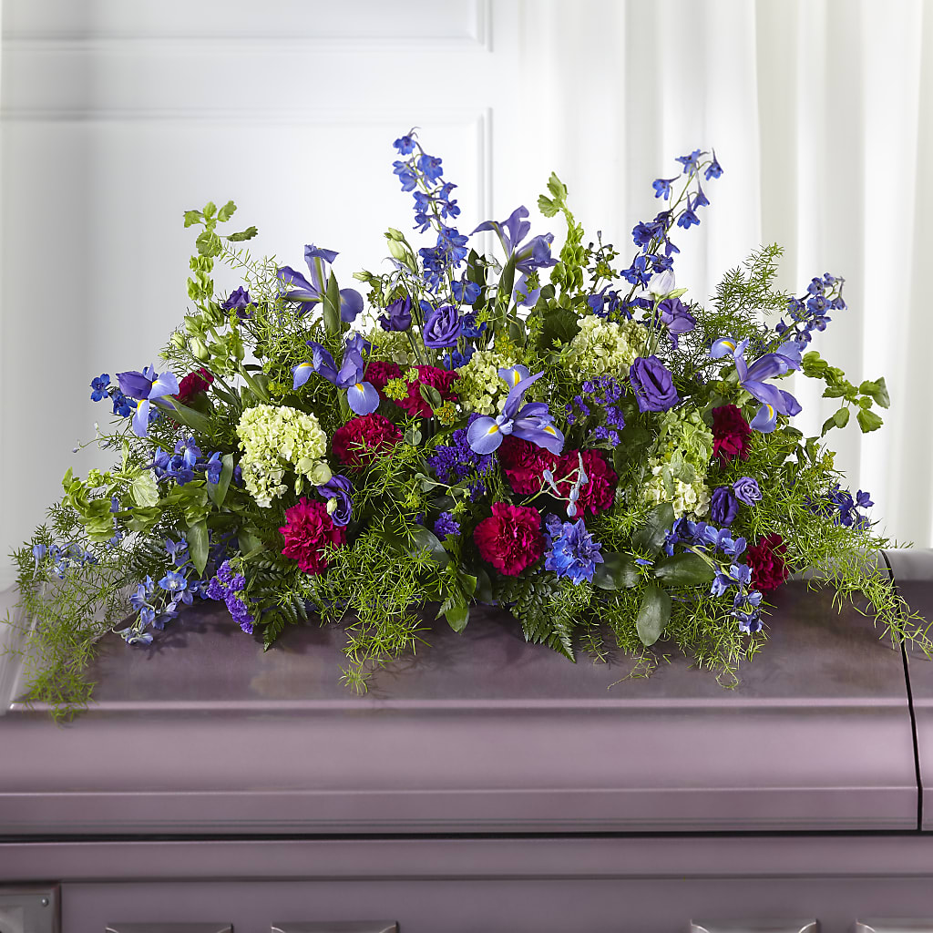 Always Treasured Casket Spray – Bulldog Flowers, Athens GA