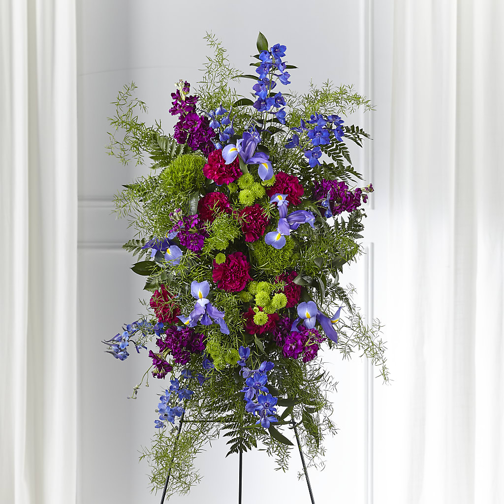 Heavenly Skies Standing Spray – Bulldog Flowers, Athens GA