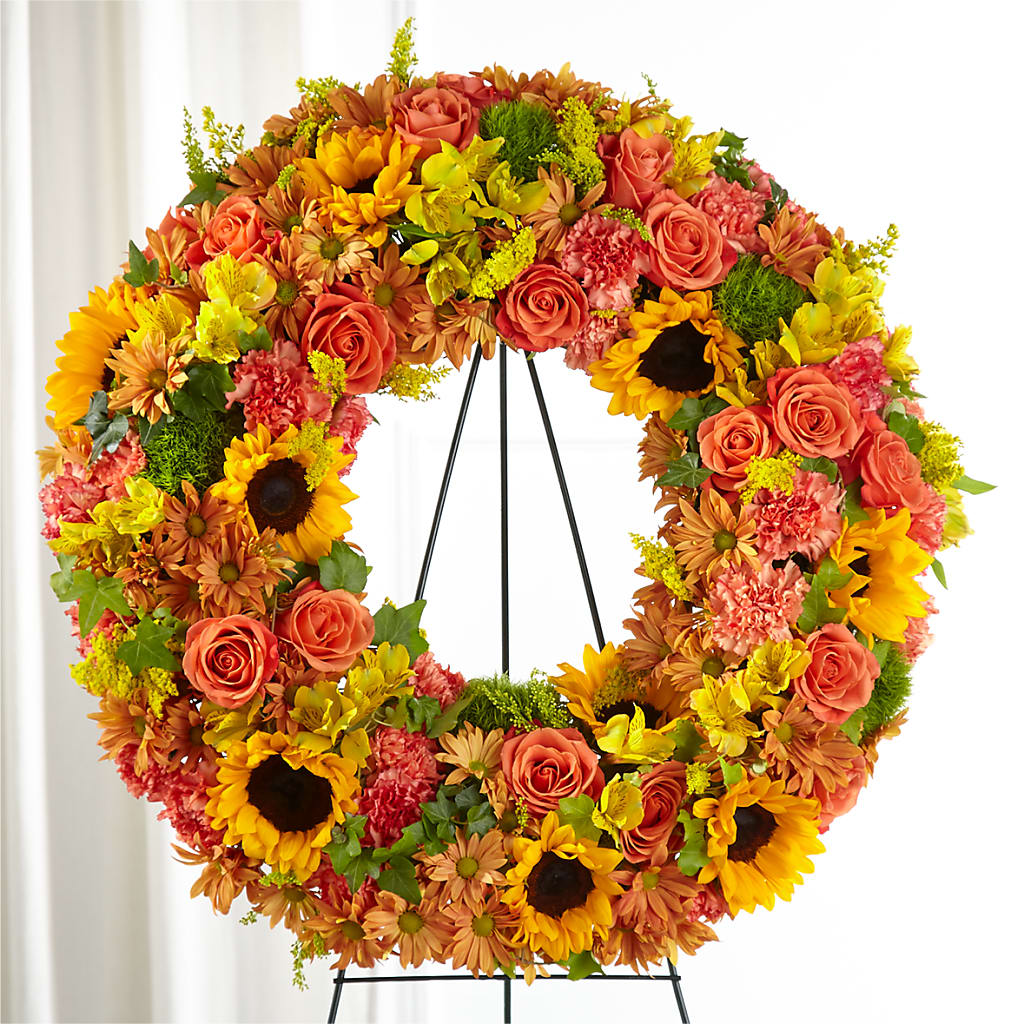 Autumnal Memories Wreath (Standard) – Bulldog Flowers, Athens GA