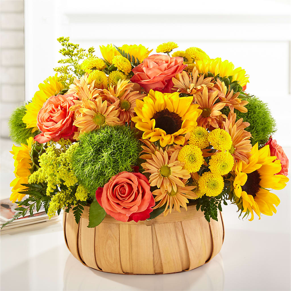 Harvest Sunflower Basket – Bulldog Flowers, Athens GA