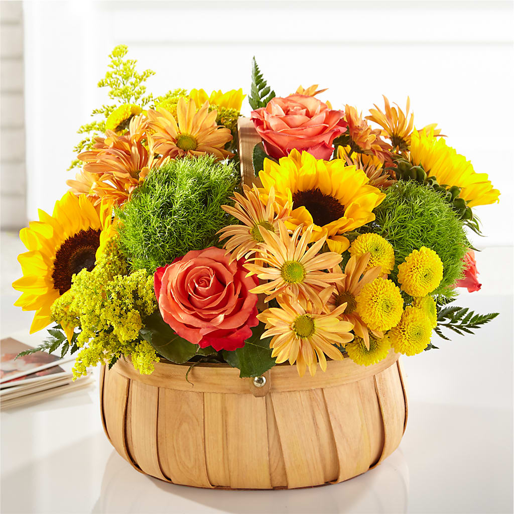 Harvest Sunflower Basket – Bulldog Flowers, Athens GA
