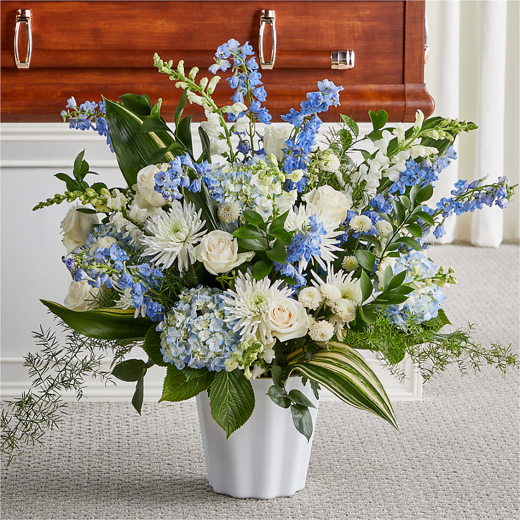 Everlasting Memories Floor Basket – Bulldog Flowers, Athens GA