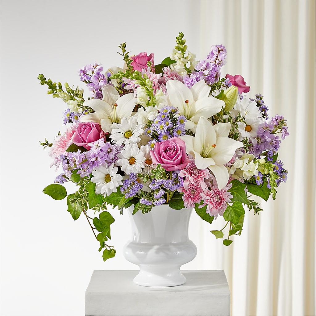 Remarkable Life Urn Arrangement – Bulldog Flowers, Athens GA