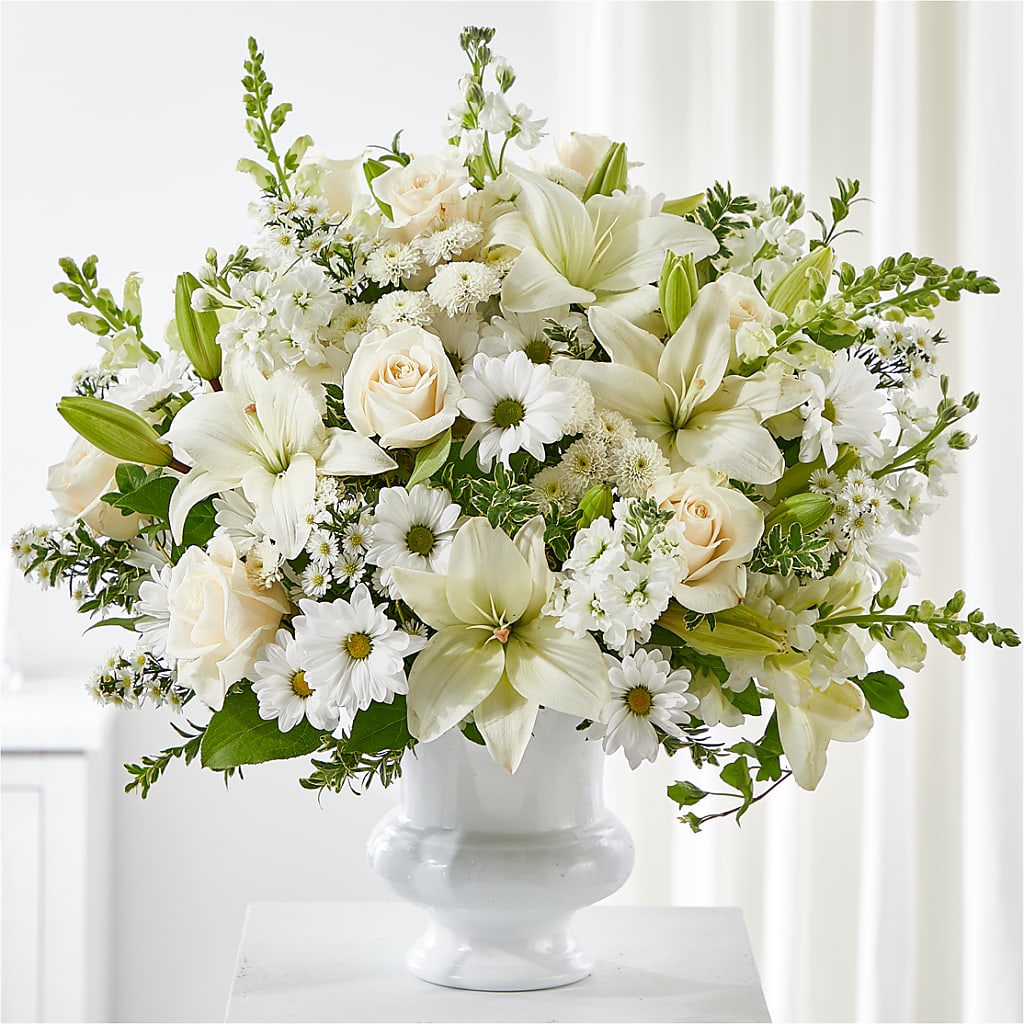 Uplifting Urn Arrangement – Bulldog Flowers, Athens GA