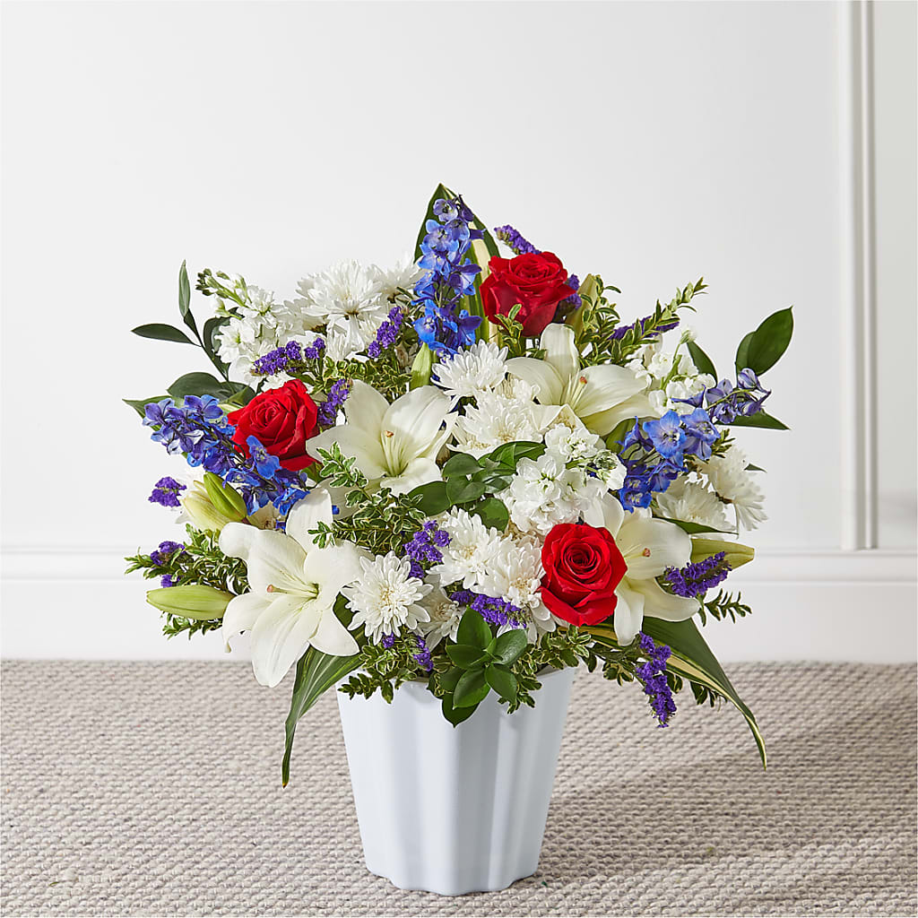 Consoled Floor Basket – Bulldog Flowers, Athens GA