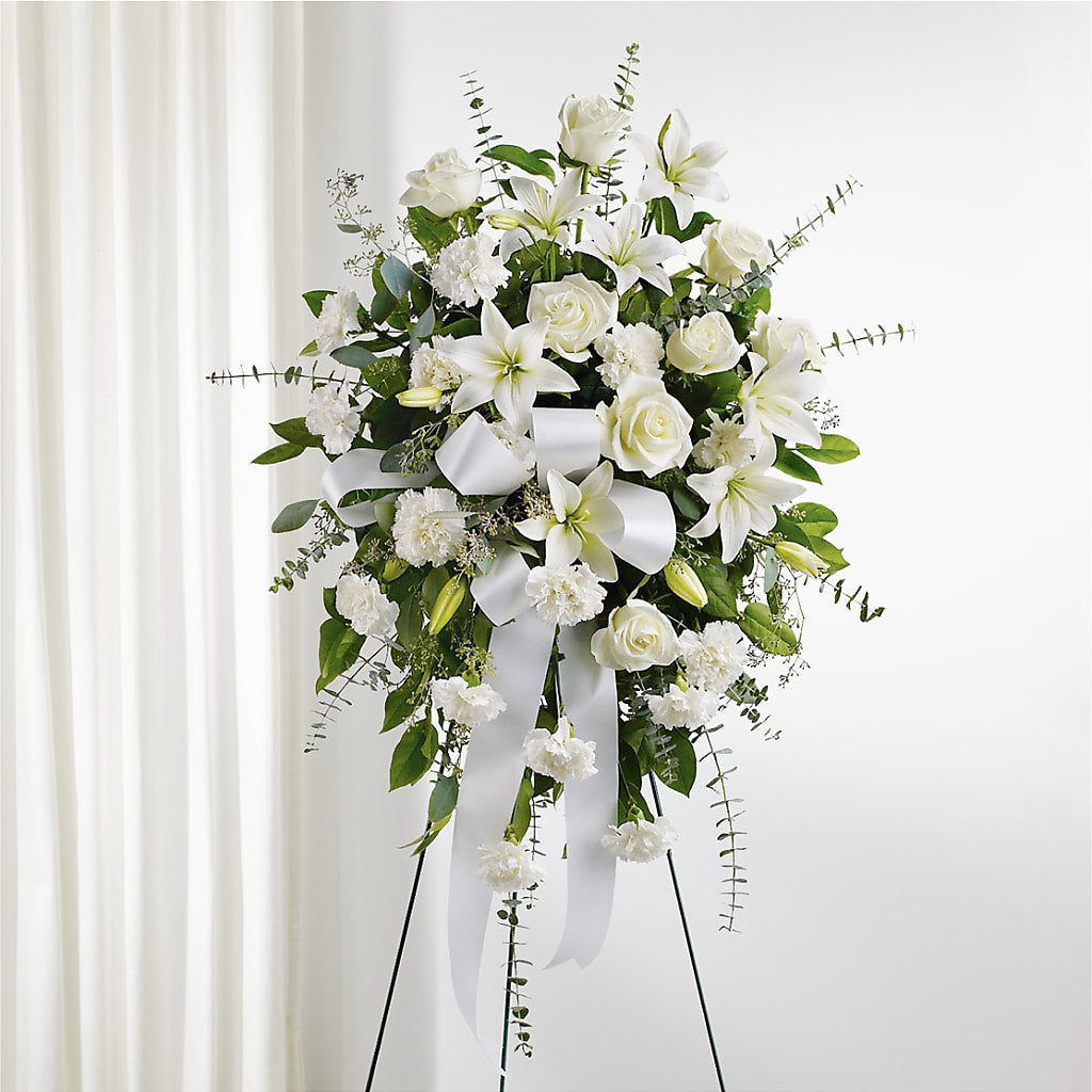 With Care Standing Spray – Bulldog Flowers, Athens GA