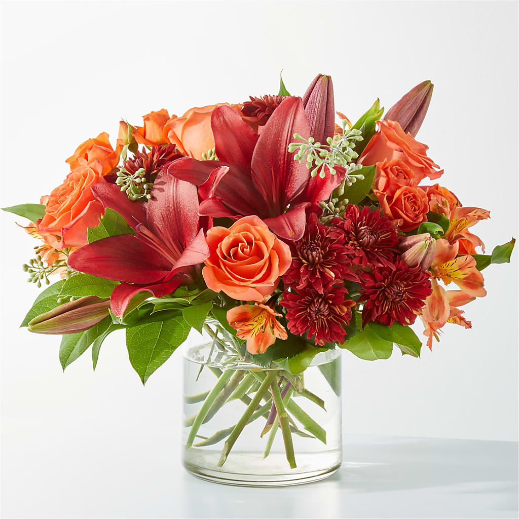 Crimson Leaves Bouquet – Bulldog Flowers, Athens GA