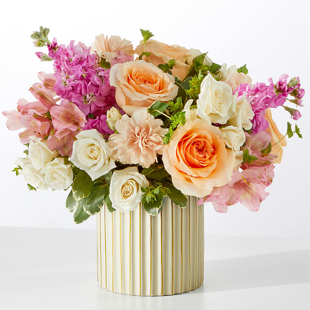 Paradise Bouquet with Ivory Vase – Bulldog Flowers, Athens GA