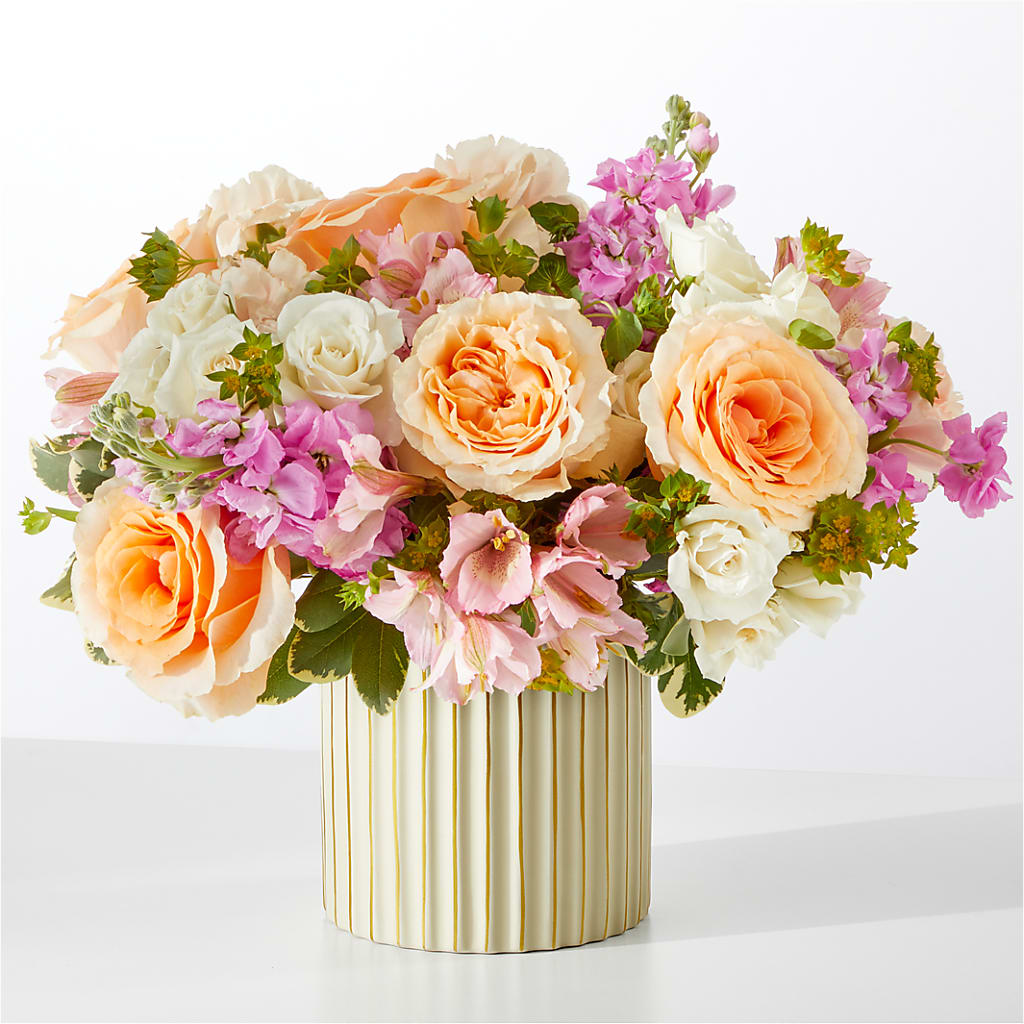 Paradise Bouquet with Ivory Vase – Bulldog Flowers, Athens GA
