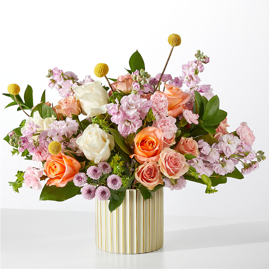 French Market Bouquet with Ivory Vase – Bulldog Flowers, Athens GA
