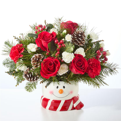 Jolly Snowman Bouquet –  Bulldog Flowers, Athens GA