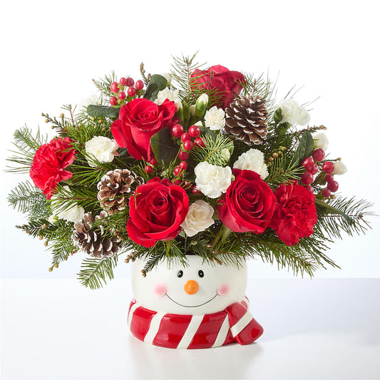 Jolly Snowman Bouquet –  Bulldog Flowers, Athens GA
