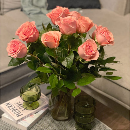 Long Stem Pink Rose Bouquet –  Bulldog Flowers, Athens GA