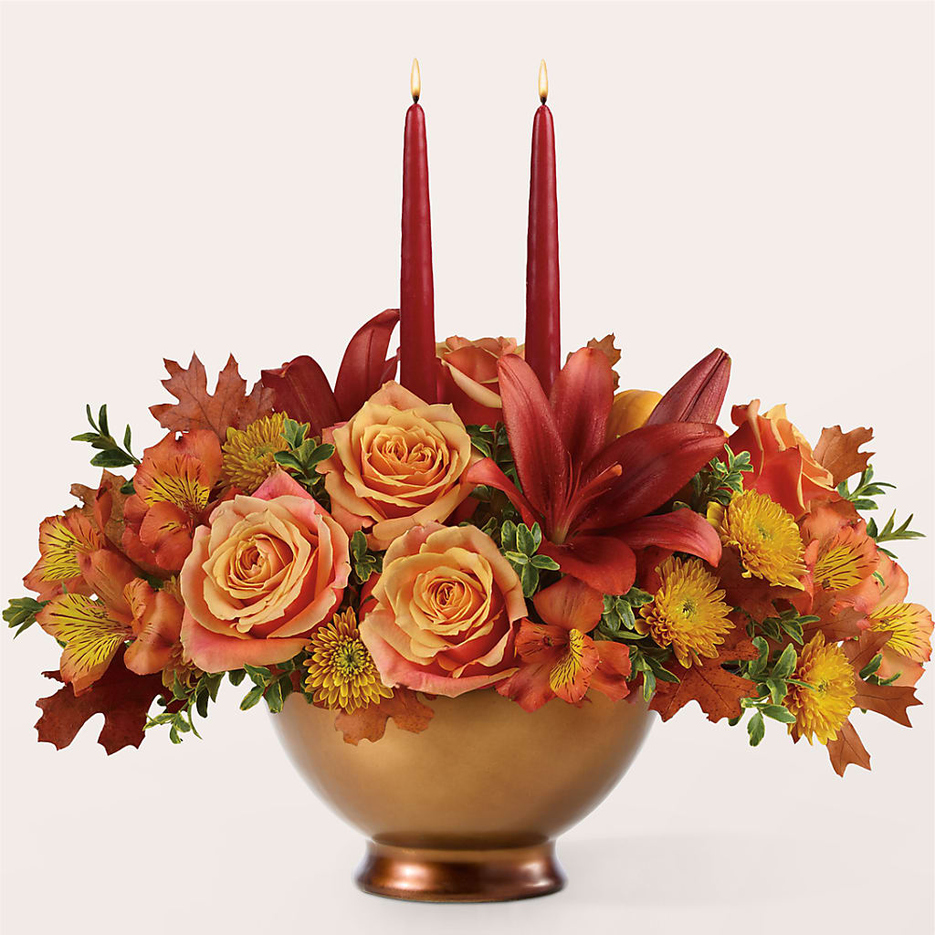 Harvest Table Centerpiece –  Bulldog Flowers, Athens GA