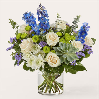 Cerulean Waves Bouquet –  Bulldog Flowers, Athens GA