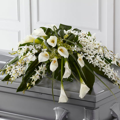 Angel Wings Casket Spray –  Bulldog Flowers, Athens GA