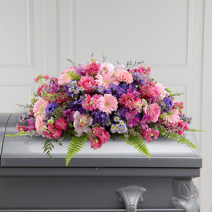 Glorious Garden Casket Spray –  Bulldog Flowers, Athens GA
