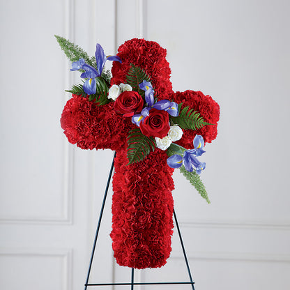 Faithful Hero Floral Cross –  Bulldog Flowers, Athens GA