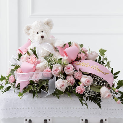 Touch of Sympathy Casket Spray –  Bulldog Flowers, Athens GA
