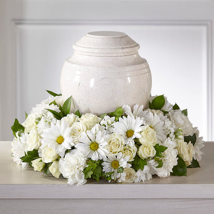 Ivory Gardens Cremation Adornment –  Bulldog Flowers, Athens GA