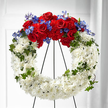 Patriotic Passion Wreath –  Bulldog Flowers, Athens GA