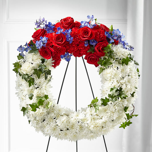 Patriotic Passion Wreath –  Bulldog Flowers, Athens GA