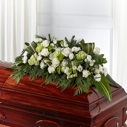 Hopeful Gesture Casket Spray –  Bulldog Flowers, Athens GA