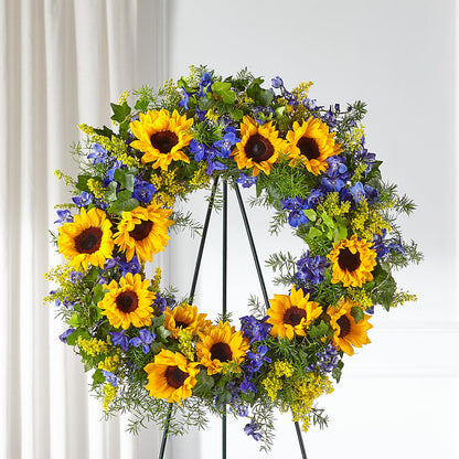 Bright Rays Wreath –  Bulldog Flowers, Athens GA