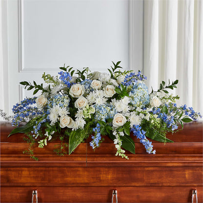 Timeless Essence Casket Spray –  Bulldog Flowers, Athens GA
